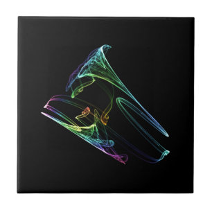 Trumpet Fractal Ceramic Tile