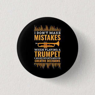 Trumpet Funny Musician Band Player Trumpeter Gift 3 Cm Round Badge