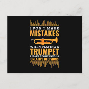 Trumpet Funny Musician Band Player Trumpeter Gift Enclosure Card