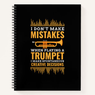 Trumpet Funny Musician Band Player Trumpeter Gift Notebook