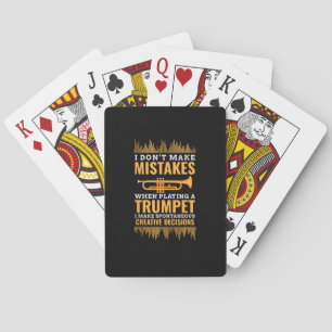 Trumpet Funny Musician Band Player Trumpeter Gift Playing Cards