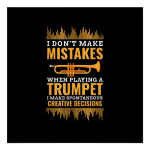 Trumpet Funny Musician Band Player Trumpeter Gift Poster