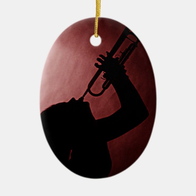 Trumpet Girl Ornament (Front)