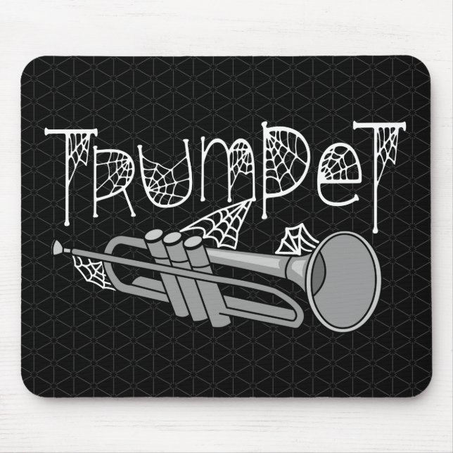 Trumpet Halloween Cobwebs Mouse Pad (Front)