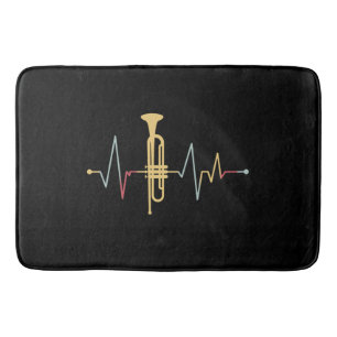 Trumpet Heartbeat Bath Mat