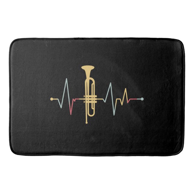 Trumpet Heartbeat Bath Mat (Front)