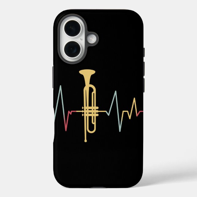 Trumpet Heartbeat Case-Mate iPhone Case (Back)