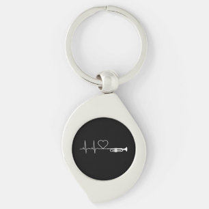Trumpet Heartbeat Key Ring