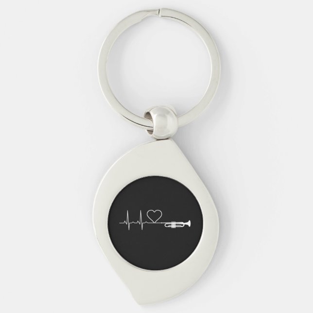Trumpet Heartbeat Key Ring (Front)