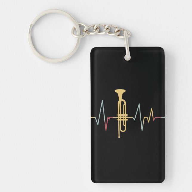 Trumpet Heartbeat Key Ring (Front)