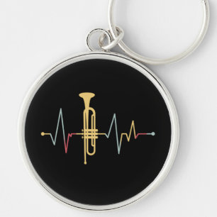 Trumpet Heartbeat Key Ring