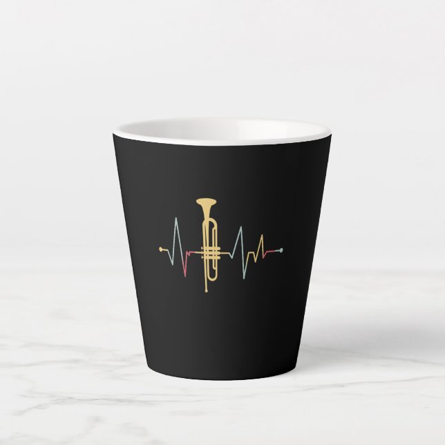 Trumpet Heartbeat Latte Mug (Front)