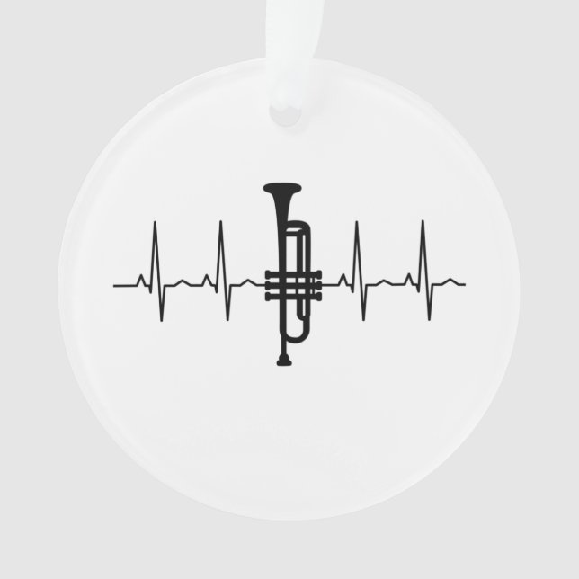 Trumpet Heartbeat Ornament (Front)