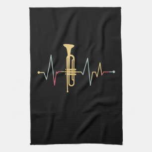 Trumpet Heartbeat Tea Towel
