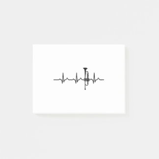 Trumpet Heartbeat - Trumpet Shirt for Trumpet Play Post-it Notes