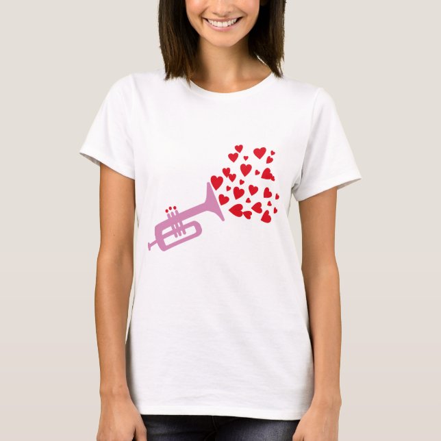 Trumpet Hearts T-Shirt (Front)