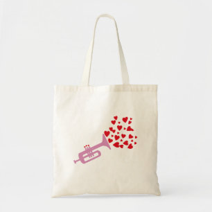 Trumpet Hearts Tote Bag