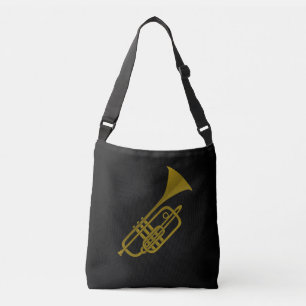 Trumpet illustration crossbody bag