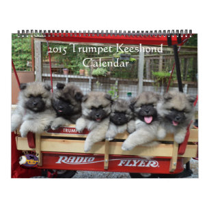 Trumpet Keeshond Calendar