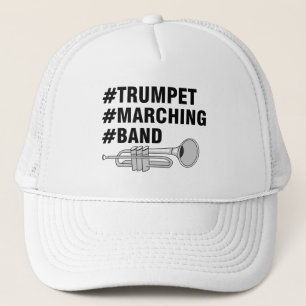 Trumpet Marching Band Hashtags Trucker Hat