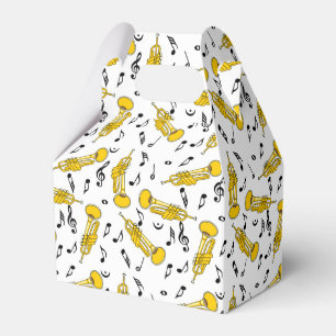 Trumpet Music Notes Pattern Favour Box