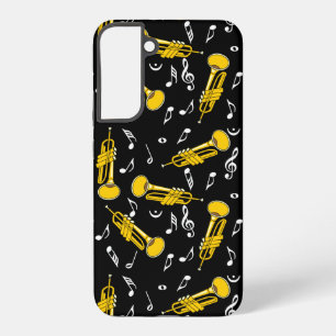 Trumpet Music Notes Pattern Samsung Galaxy Case