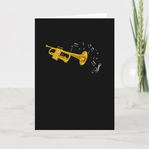 Trumpet Music Sheet Musician Jazz Card