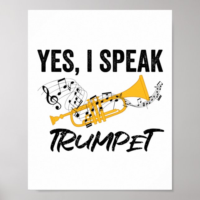 Trumpet Musical Instrument | Trumpet Band Gift Poster (Front)