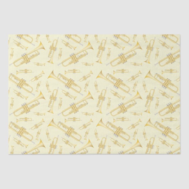 Trumpet Musician Band Teacher Wrapping Paper (Front)