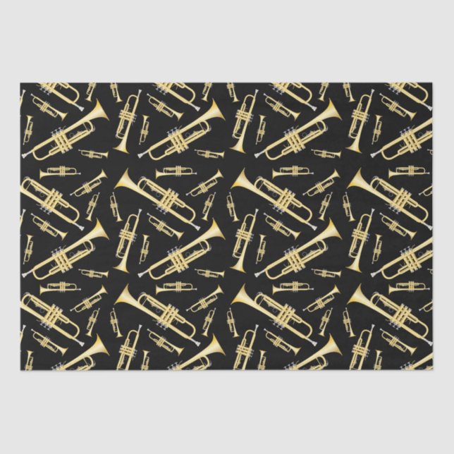 Trumpet Musician Band Teacher Wrapping Paper (Front)