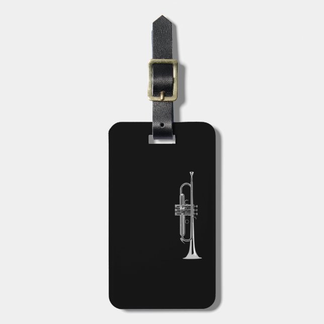 Trumpet Musician Luggage Tag (Front Vertical)