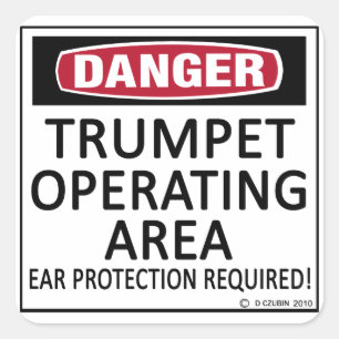 Trumpet Operating Area Square Sticker