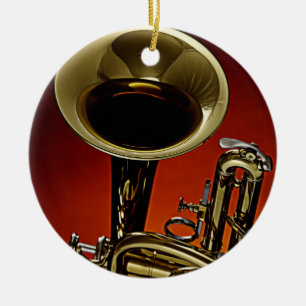 Trumpet or Cornet Round Ornament