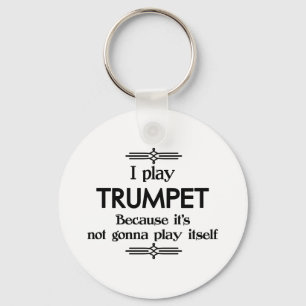 Trumpet - Play Itself Funny Deco Music Key Ring