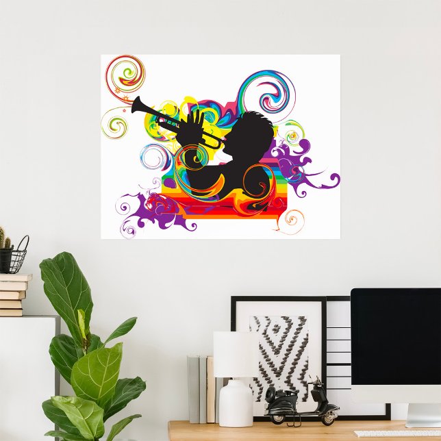Trumpet Player Art Work Poster (Creator Uploaded)