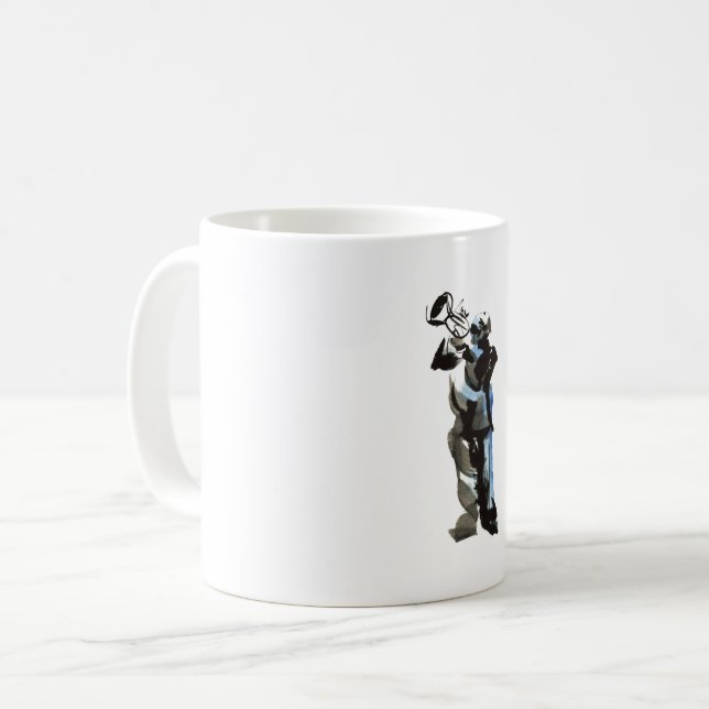Trumpet Player Coffee Mug (Front Left)