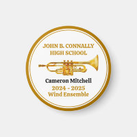 Trumpet Player High School Band Gold Personalised
