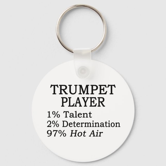 Trumpet Player Hot Air Key Ring (Front)
