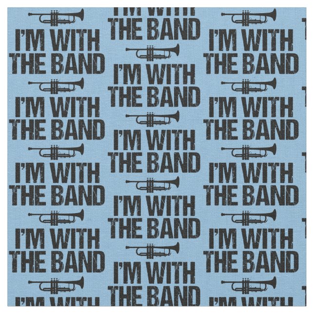 Trumpet Player Humor Fabric (Close Up)