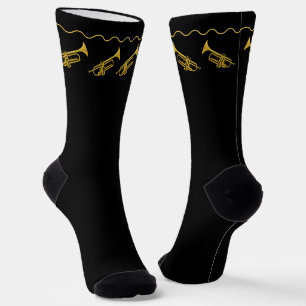 Trumpet Player Jazz Brass Band Instrument Socks