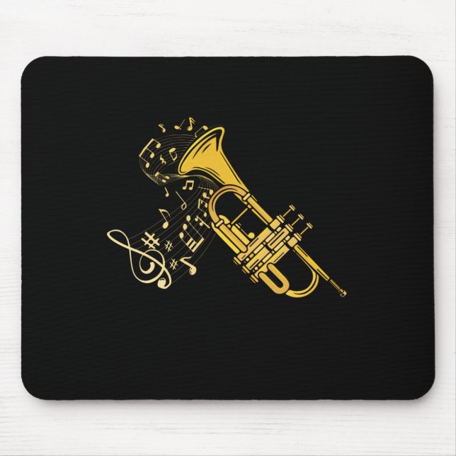 Trumpet Player Jazz Music Gift Big Band Trumpet Mouse Pad (Front)