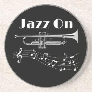 Trumpet Player Jazz On Coaster