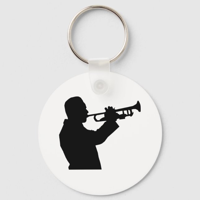 Trumpet Player Key Ring (Front)