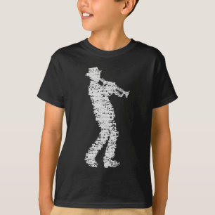 trumpet player made of notes T-Shirt