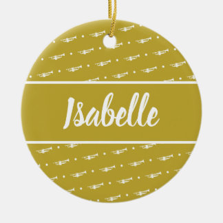 Trumpet Player Musician Gift Personalised Custom Ceramic Ornament