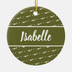 Trumpet Player Musician Gift Personalised Custom Ceramic Ornament