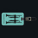 Trumpet Player Personalise Luggage Tag<br><div class="desc">For a trumpet player.</div>