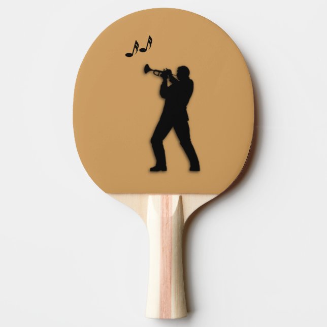 Trumpet Player Ping Pong Paddle (Back)