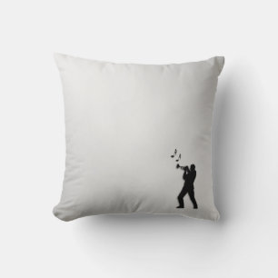 Trumpet Player Silver Cushion