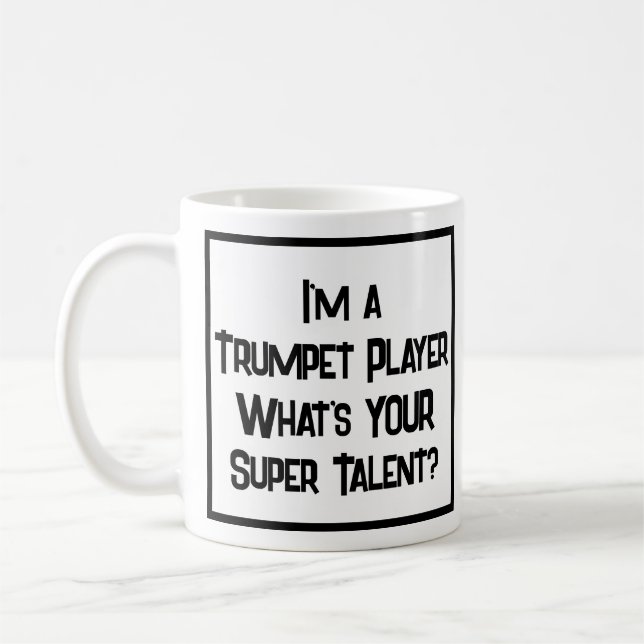 Trumpet Player Super Talent. Trumpeter Coffee Mug (Left)